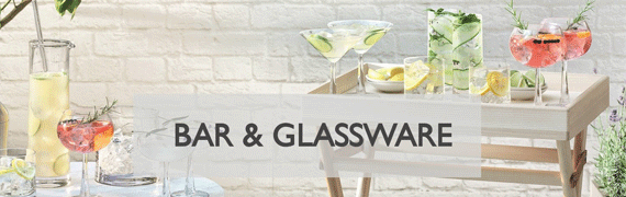 Barware and Cocktail Glassware