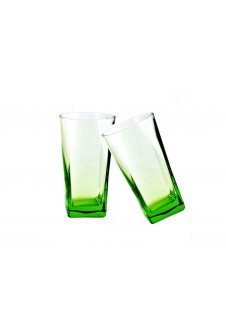 Carre Long Glass Green 305 ml - 6 Pcs