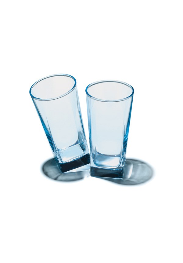 Carre Long Glass Turquoise 305 ml - 6 Pcs