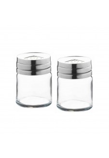 Basic Salt & Paper With Metal Cover 2 Pcs Set