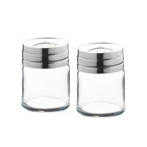 Basic Salt & Paper With Metal Cover 2 pcs set