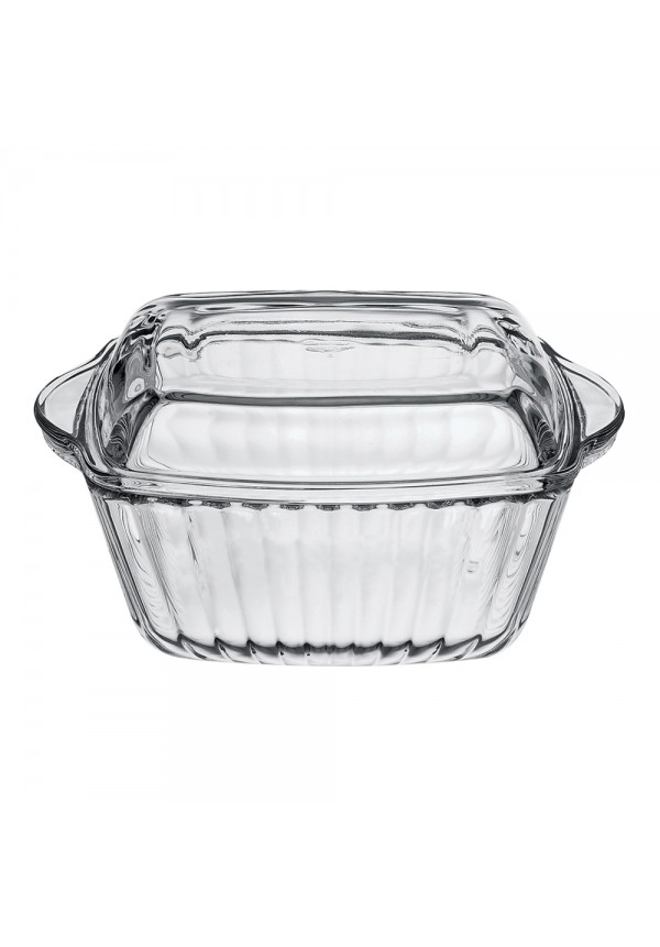 Borcam Square Casserole With Cover 1150 ml