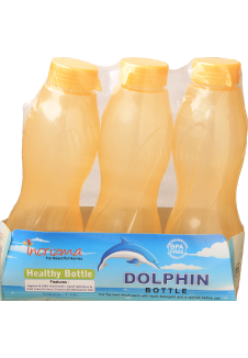 Incrizma Bottles Dolphin Set Of ,Yellow , 3 Pcs