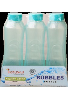 Incrizma Bottles Bubbles Set Of 3 Pcs , Green