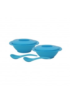 Incrizma Serving Bowl WIith Serving Spoon 6 Pcs , Blue
