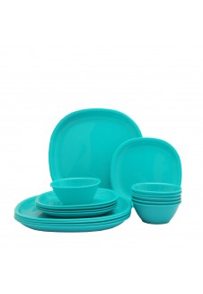 Incrizma Pack of 18 Dinner Set Square,  Green