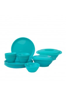 Incrizma Pack of 22 Dinner Set Round, Green