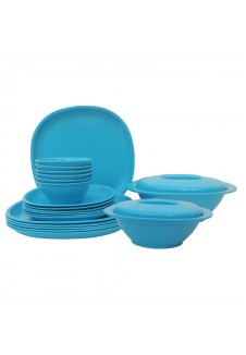 Incrizma Pack of 22 Dinner Set Square , Blue