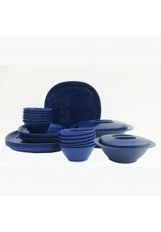 Incrizma Pack of 28 Dinner Set Square , Navy Blue