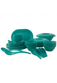 Incrizma Pack of 44 Dinner Set Round , Green