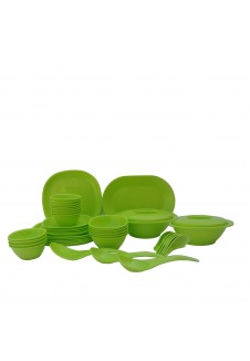 Incrizma Pack of 44 Dinner Set Square , Lime Green