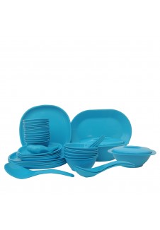 Incrizma Pack of 44 Dinner Set Square , Blue