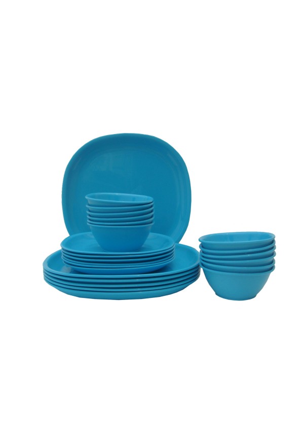 Incrizma Pack of 24 Dinner Set Square , Blue