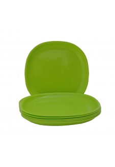 Incrizma Square Dinner Plate , 6 Pcs , Lime Green