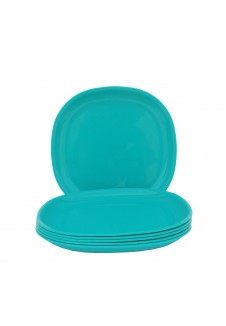Incrizma Square Quarter  Plate, Green , 6 Pcs