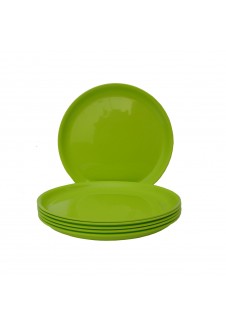 Incrizma Round Quarter  Plate , Lime green ,6 Pcs